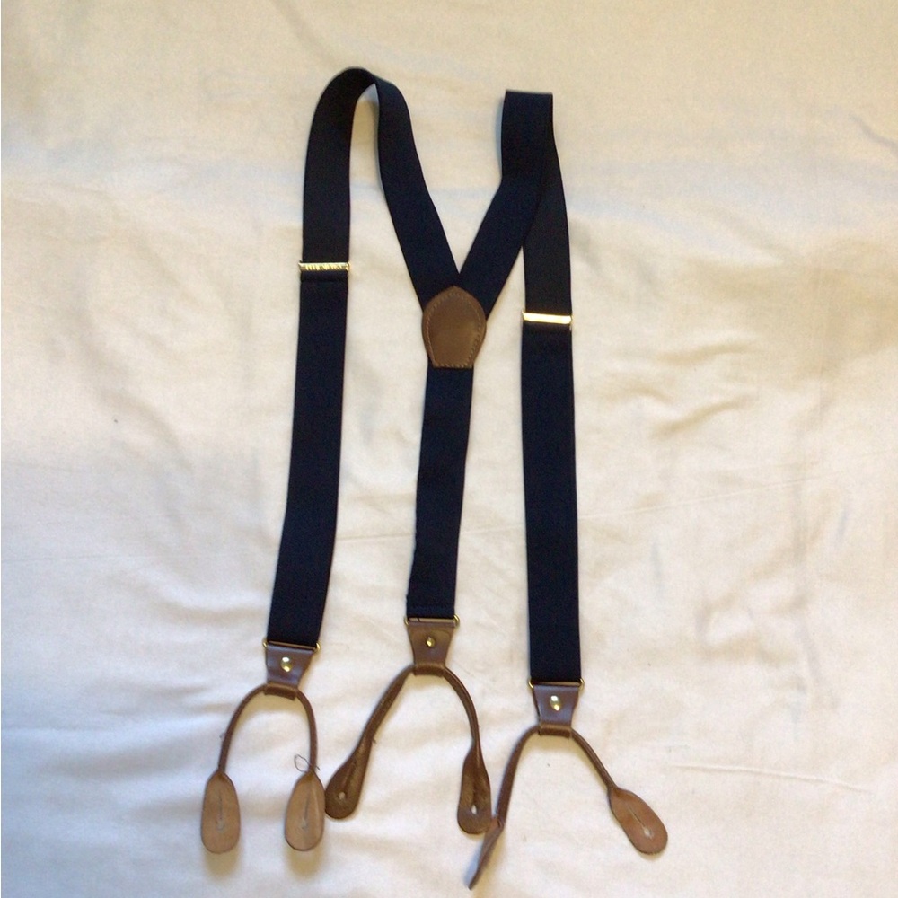 2/$30 Vintage Pelican blue suspenders